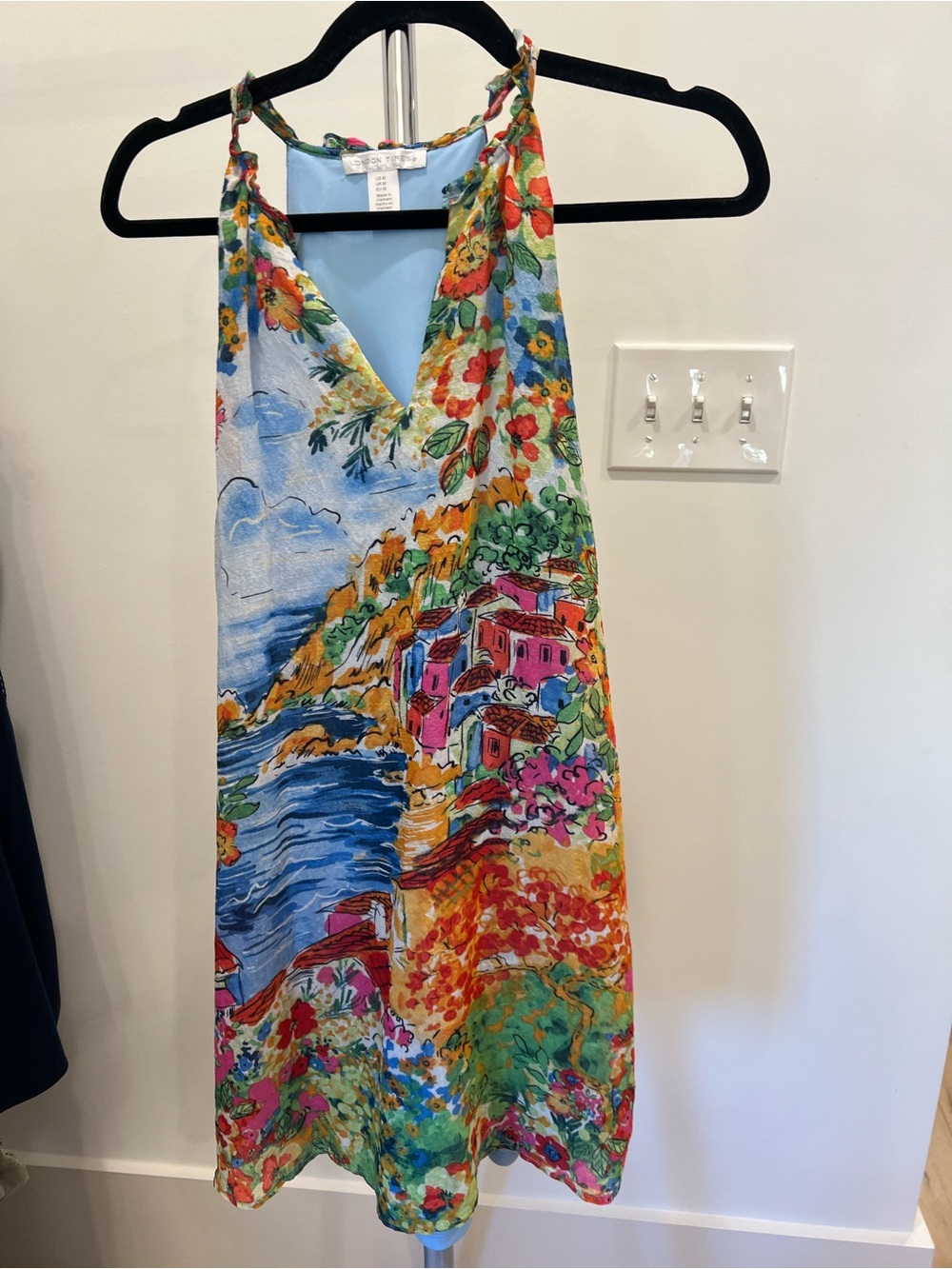 Colorful Floral Dress with Bold pink Blooms